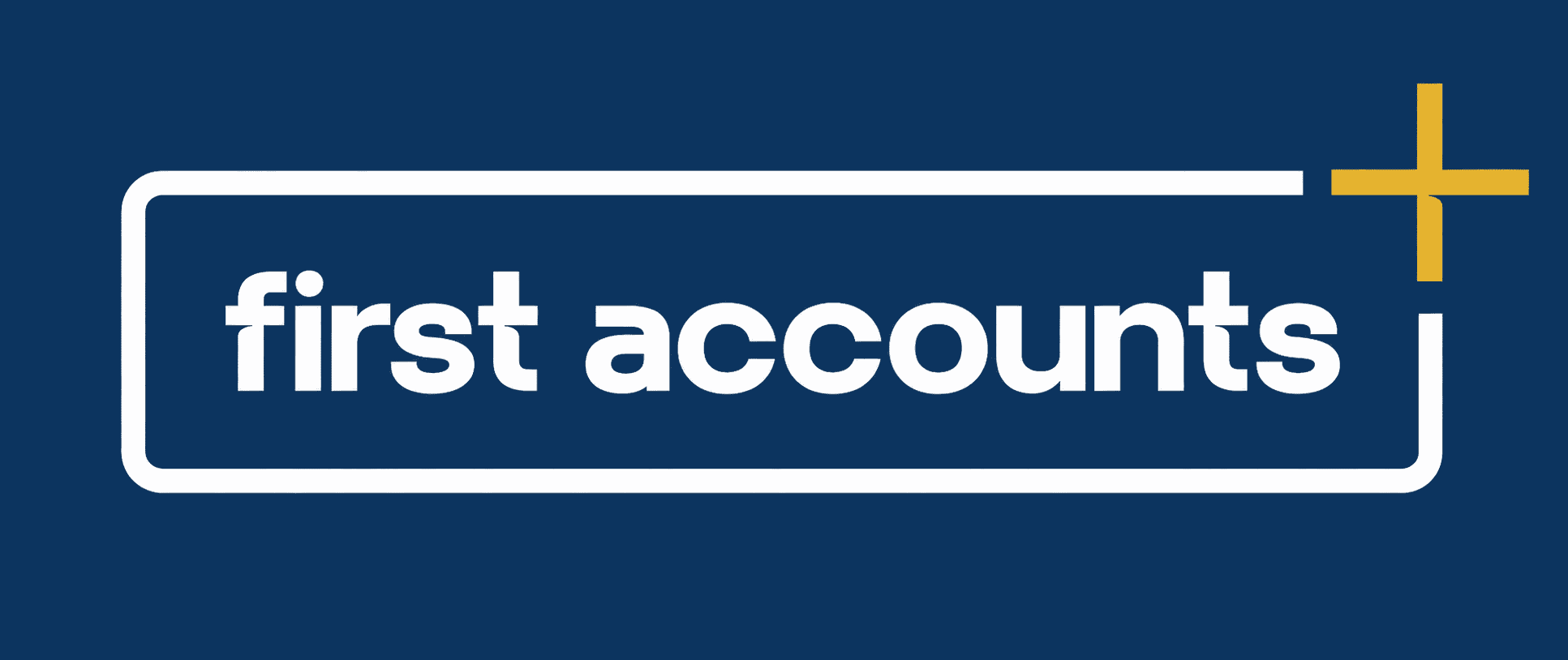First Accounts Logo White on Navy
